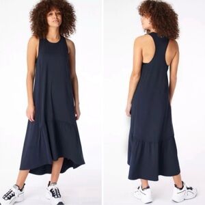 Sweaty Betty Ace Midi Dress Navy Blue